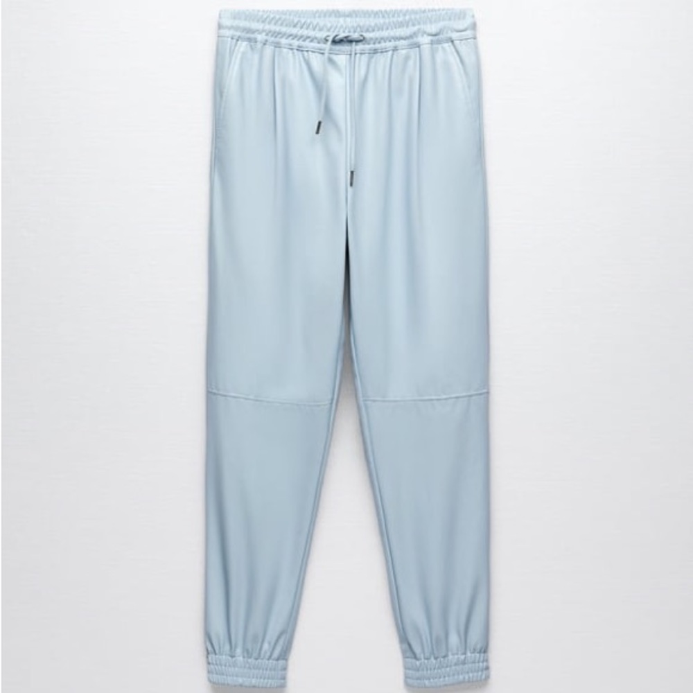 Zara Faux Leather Joggers